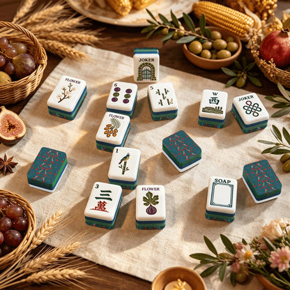 William Morris Birds On A Vine Earthy Botanical American Mahjong Tiles And Carry Case