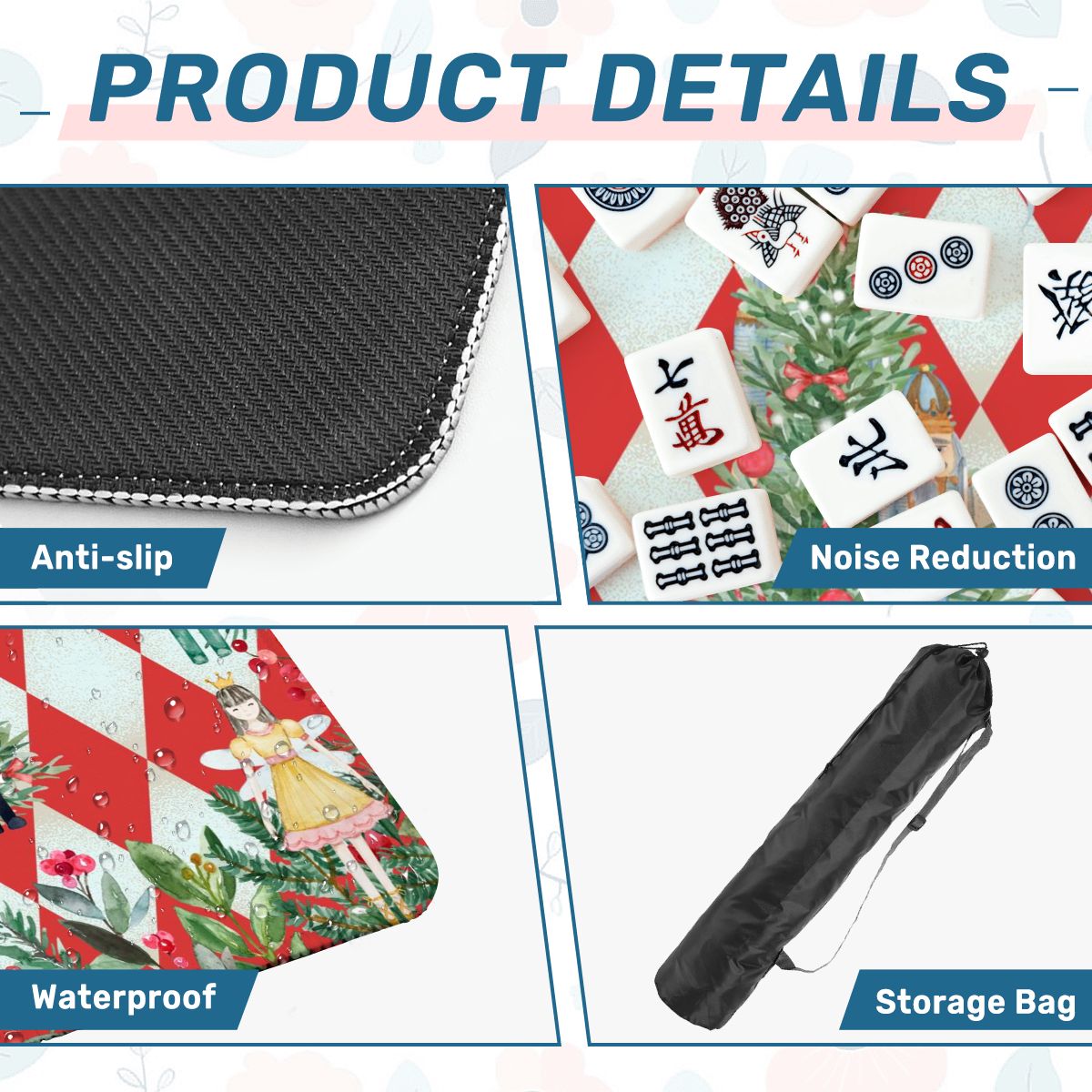 Nuttier Than A Nutcracker Christmas Mahjong Mat - Splash Of Mahj And Color Co.
