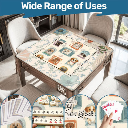 How Much Is That Doggie In The Window Whimsical Dog Mahjong Mat - Splash of Color Co.