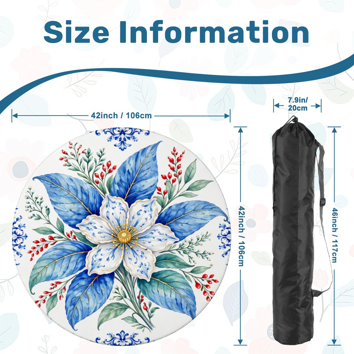 Tobacco Leaf Winterberry Round Mahjong Mat