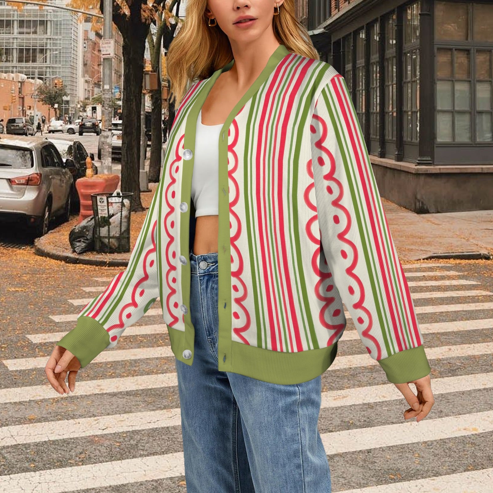 Merry Mahj Women's Mahjong Christmas Cardigan - Splash Of Mahj And Color Co.