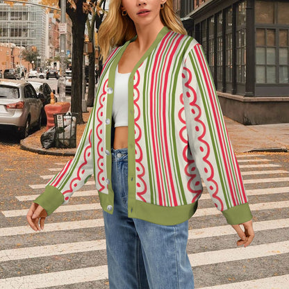 Merry Mahj Women's Mahjong Christmas Cardigan - Splash Of Mahj And Color Co.