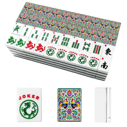 Wycinanki Polish Folk Art, Rooster American Mahjong Tiles And Carry Bag Case - Splash of Color Co.