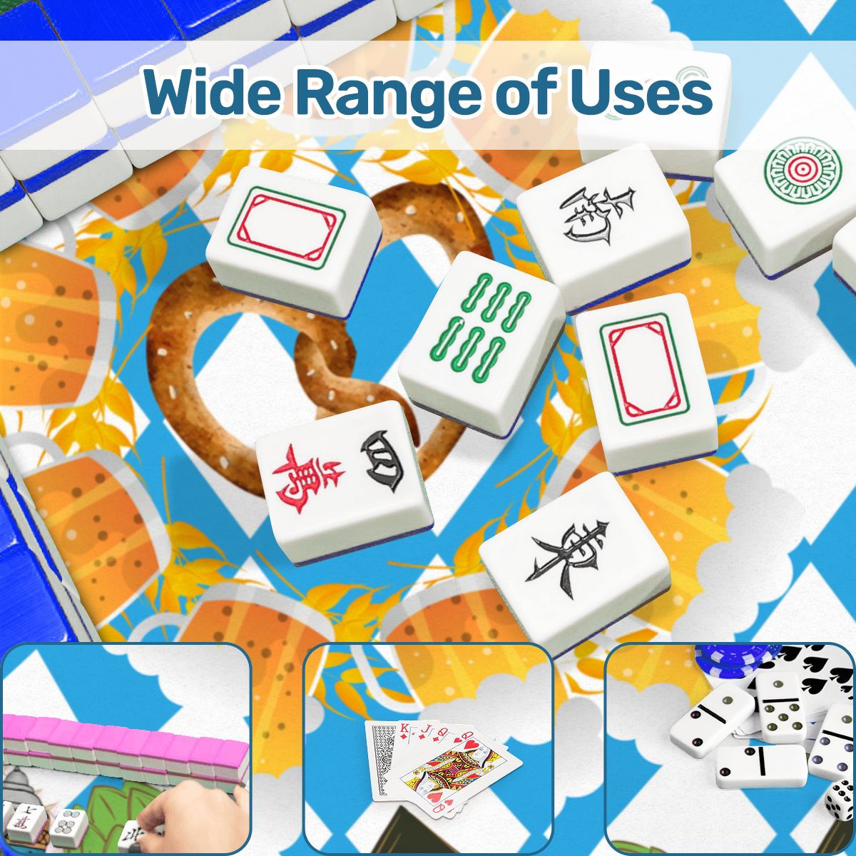 Pretzels, Pungs & Pilsner Oktoberfest Mahjong Mat - Splash of Color Co.