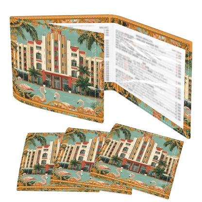 Old World Florida, Art Deco Flamingo Row 4 Mahjong Card Holder with Line Finder - Splash of Color Co.