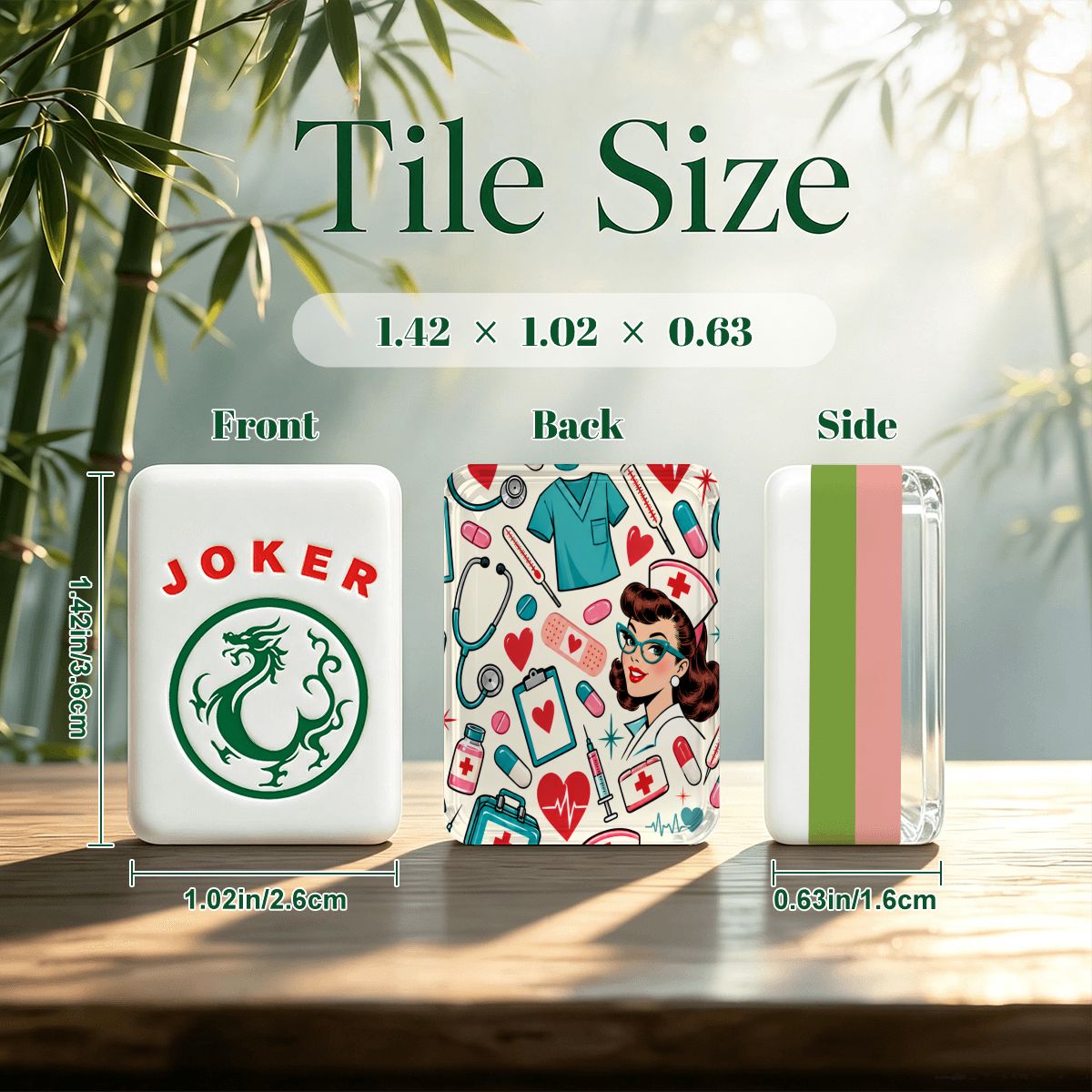 Mahj on Call Healthcare Workers 4Layer American Mahjong Tiles Set