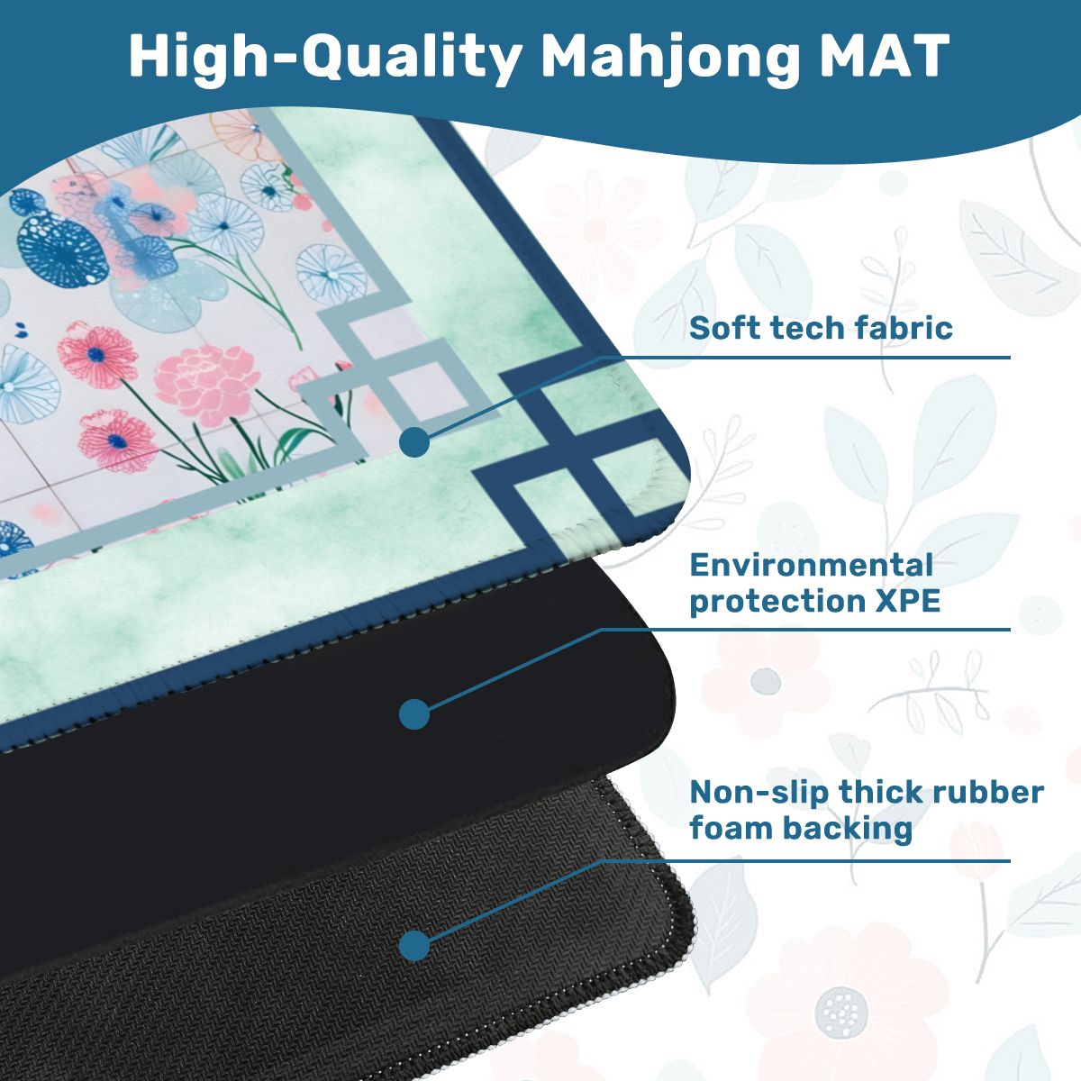 Mahjong Jade Whisper Watercolor Mahj Mat - Splash of Color Co.