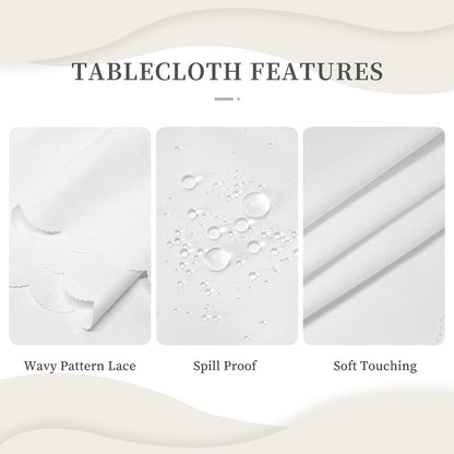 Charleston South Carolina Rainbow Row Watercolor Round Tablecloth with Wavy Edge - Splash of Color Co.