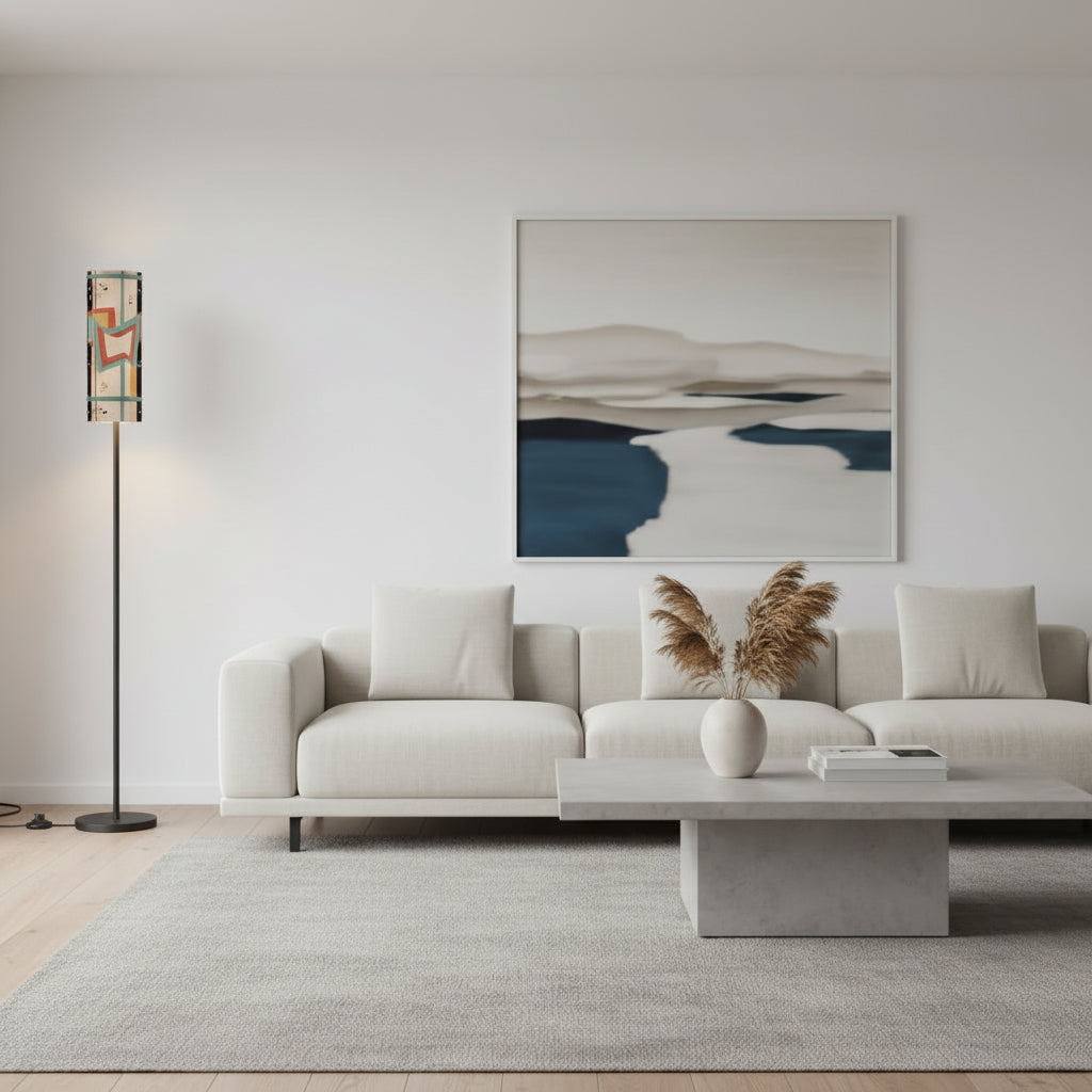 Mod Squad Modern Slim Lined Floor Lamp - Splash of Color Co.