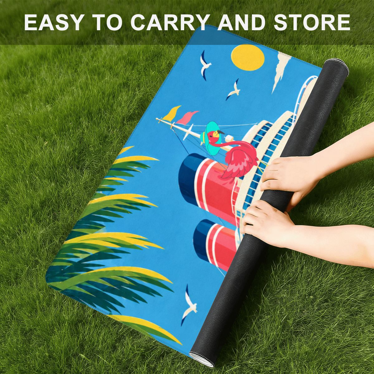 Mini Mahjong Mat, Set To Sail Cruise Designed - Splash Of Mahj And Color Co.