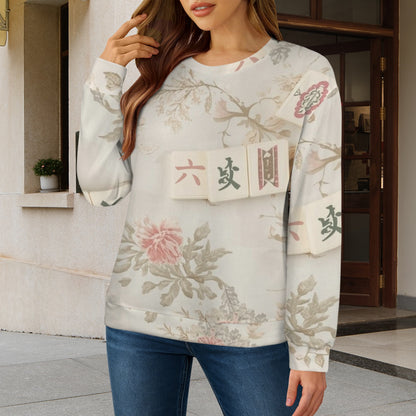 Mahjong Preppy Floral Lightweight Sweater - Splash of Color Co.