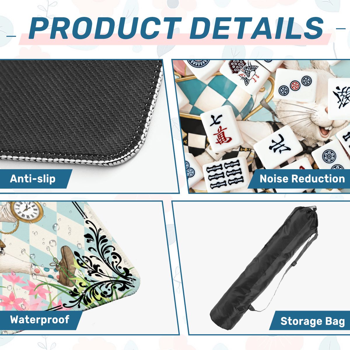Go Ask Alice, Harlequin Romance Mahjong Mat