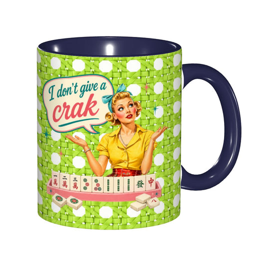 Funny Mahjong Mug, I Don't Give A Crak Mahjong Gift - Splash Of Mahj And Color Co.