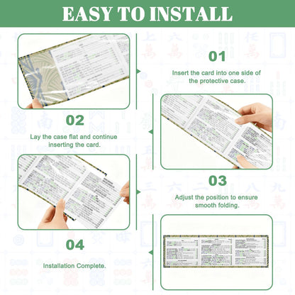 Art Deco Designed, Green, Roayl Blue 4 Mahjong Card Holder with Line Finder - Splash of Color Co.
