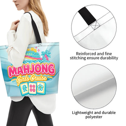 Mahjong Girls Cruise Women's Large Capacity Shoulder Bag - Splash of Color Co.