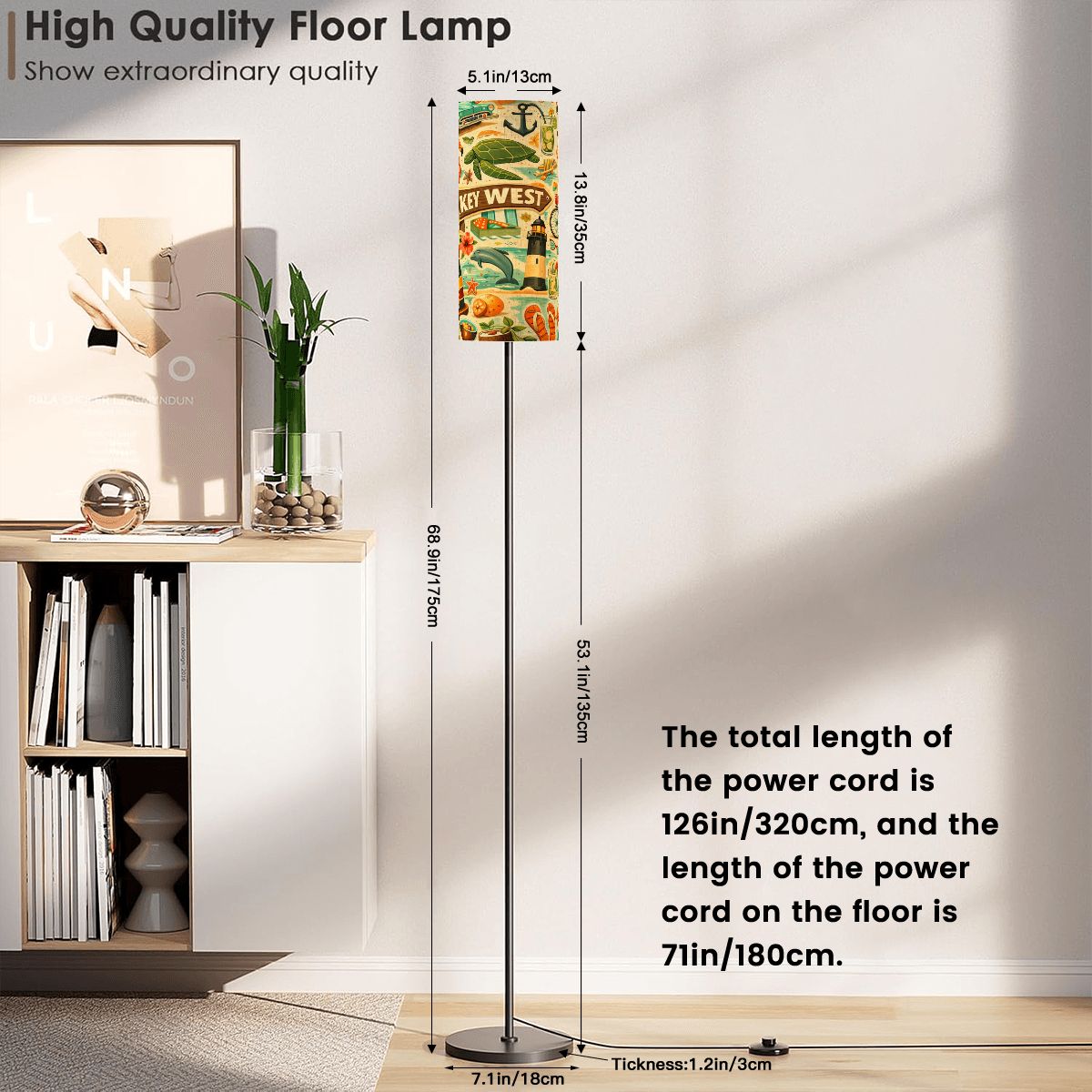 Florida Key West Modcentric Modern Floor Lamp - Splash of Color Co.