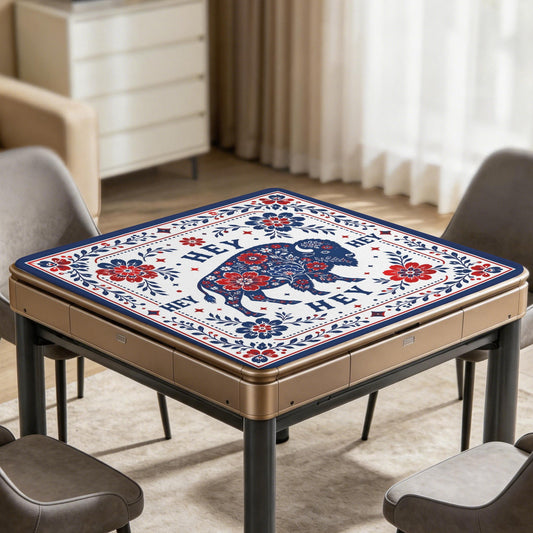 Buffalo Football Fans Mahjong Mat 33x33 - Splash Of Mahj And Color Co.