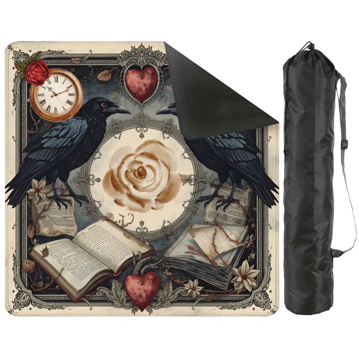 Edgar Allen Poe Enchanted Mahjong Mat - Splash of Color Co.