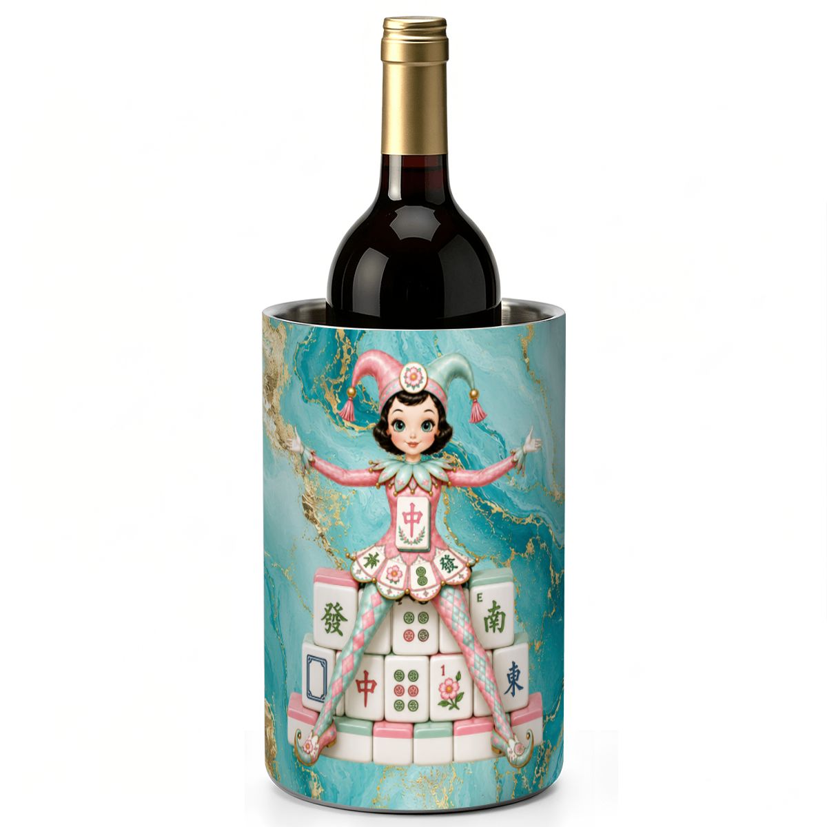 Mahjie The Mahjong Mascot Stainless Steel Wine Chiller