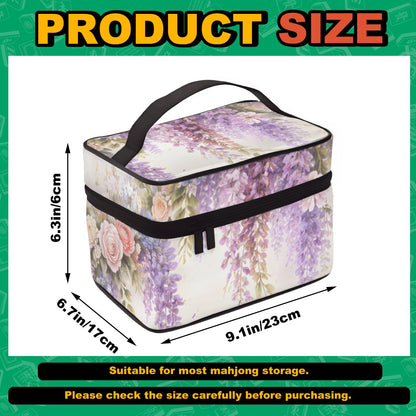 Romantic Regency Wisteria Garden Portable Mahjong Tile Tote Bag - Splash of Color Co.