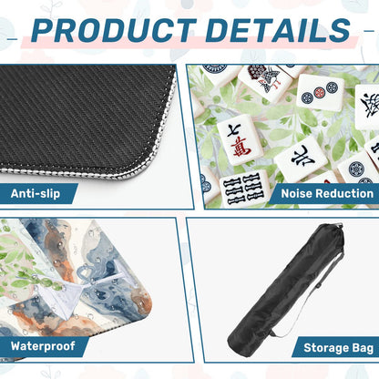 Tinis And Oysters Watercolor Mahjong Mat