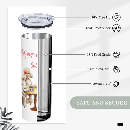 Funny Mahjong Poodle Dogs, Mahjong With Mahj Ladies Tumbler Cup - Splash of Color Co.