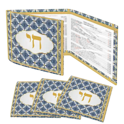 Chai Royal Jewish Lucky Number 18 4 Mahjong Card Holder with Line Finder - Splash of Color Co.