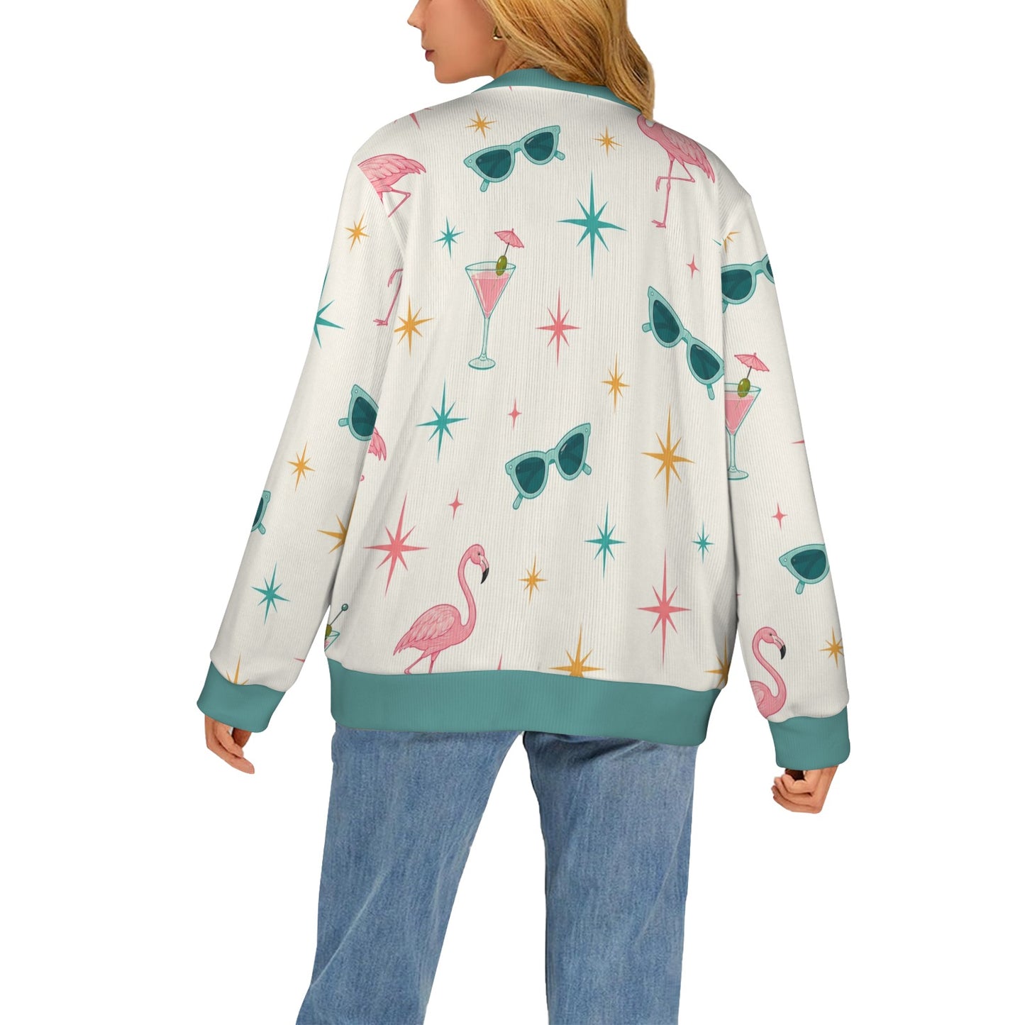 Funny Mahjong Cardigan Button Down Sweater, I Don't Give A Crak - Splash Of Mahj And Color Co.
