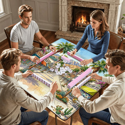 Palm Springs California Modernist Mahjong Mat