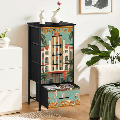 Art Deco Old World Florida 4 - Drawer Dresser - Splash of Color Co.