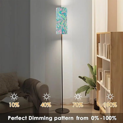 Palms Of Florida Preppy Pastel Modern Floor Lamp - Splash of Color Co.