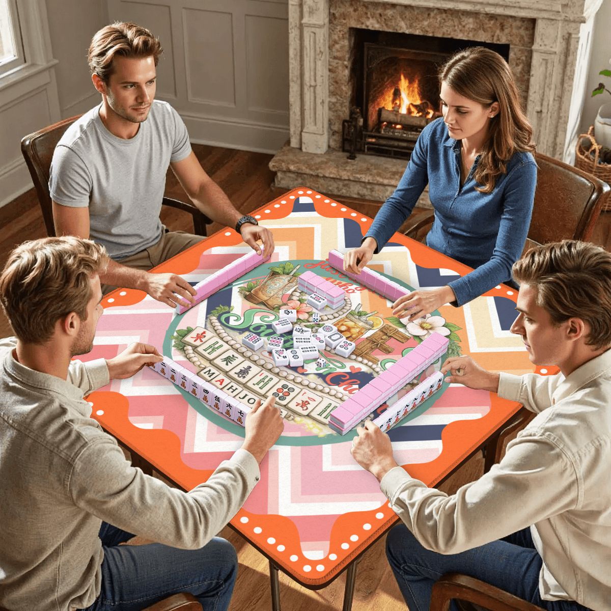 Just A Girl Who Loves Southern Charm And Mahjong Mat - Splash of Color Co.