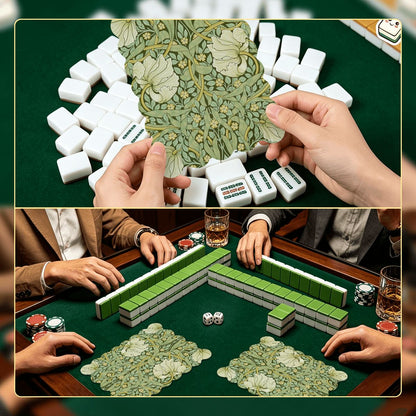 William Morris Vine And Vim Scalloped Mahjong Shuffler Cards  Set of 4
