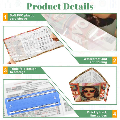 The Era Of Mahjong Looks Good On You 4 Mahjong Card Holder with Line Finder - Splash of Color Co.