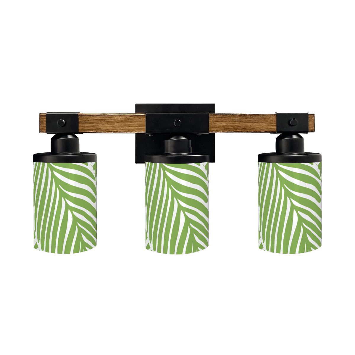 Garden Green Floral Asian Zen Tranquil Pretty Vanity Light Fixture