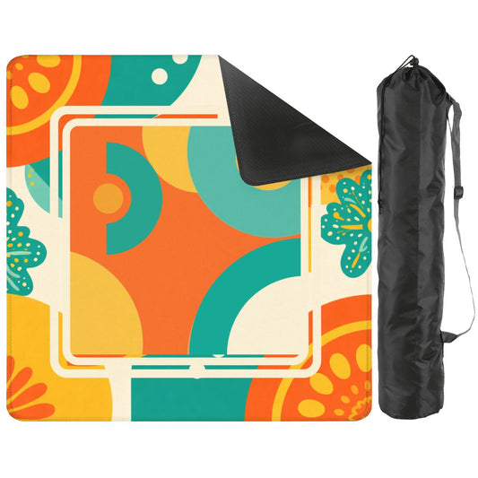 The Modern GeoFlare Mahjong Game Mat, Orange Burst - Splash of Color Co.