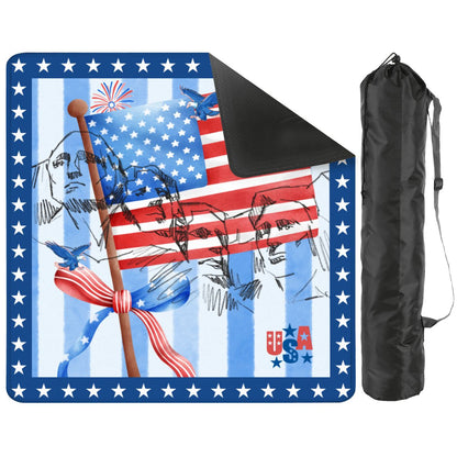 USA Patriotic Mount Rushmore Mahjong Mat - Splash of Color Co.