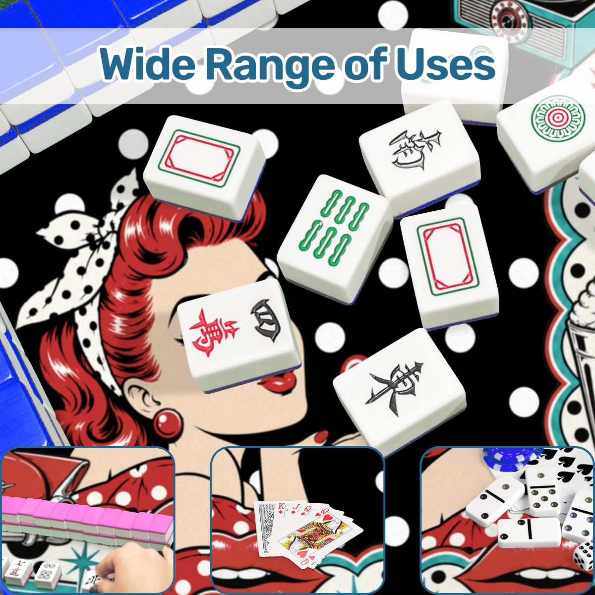 Modcentric 50s Polka Dot Mahjong Mat
