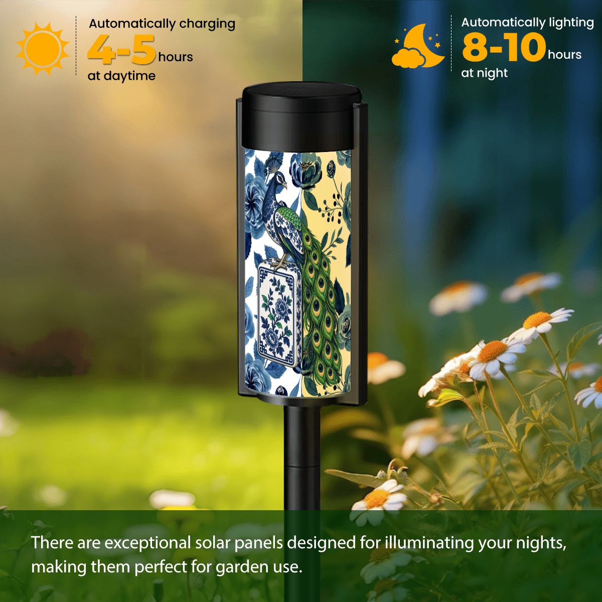 Proud As A Peacock Mahjong LOVER Outdoor Garden Solar Lights - Splash Of Mahj And Color Co.