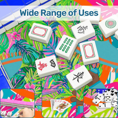 Lime In The Coconut Tropical Oasis Monkey Mahjong Mat - Splash of Color Co.