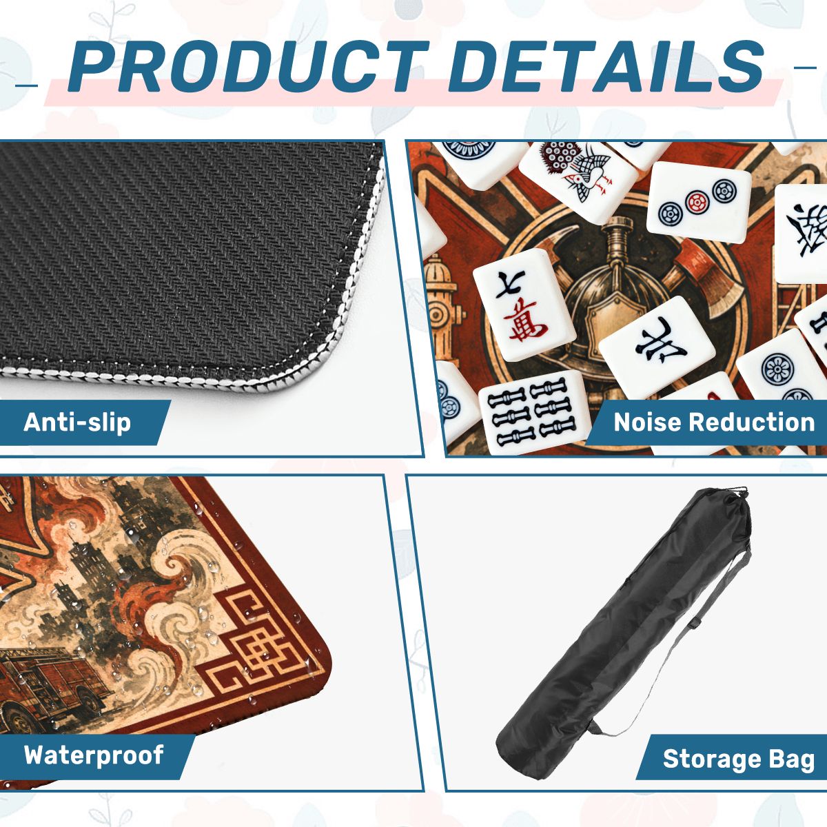 Firefighters Mahjong Mat
