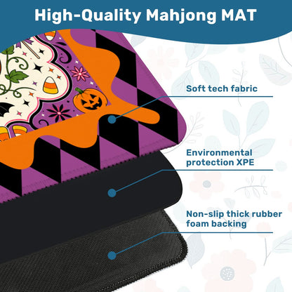 Candy Corn & Cackles Mahjong Mat Custom Mahjong Mat