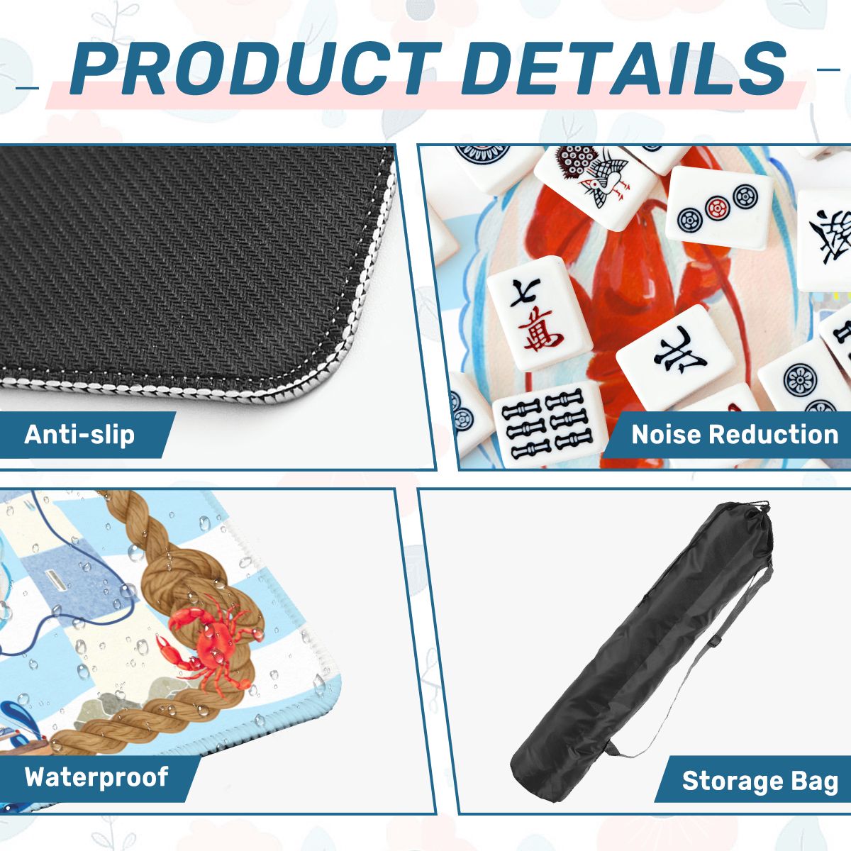 New England Nautical Mahjong Mat - Splash of Color Co.