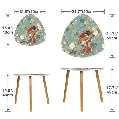 Asian Blossom Chinoiserie Modern Nesting Tables - Splash of Color Co.