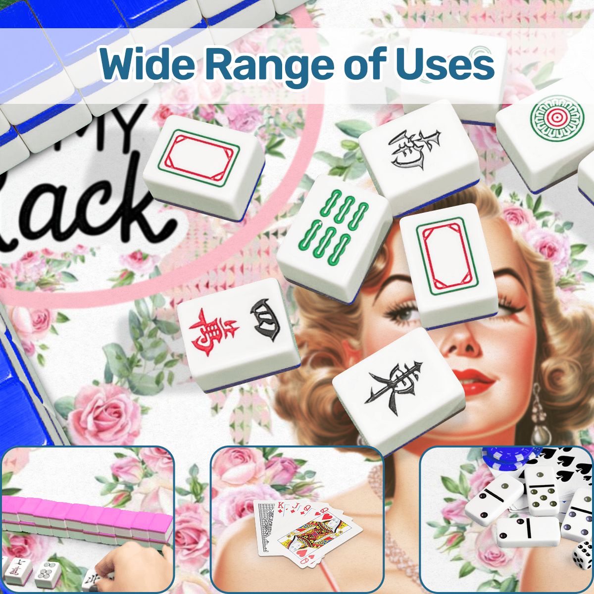 Funny Mahjong Mat, Don't Stare At My Rack - Splash of Color Co.