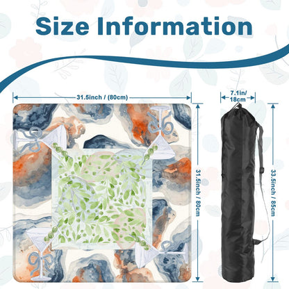 Tinis And Oysters Watercolor Mahjong Mat