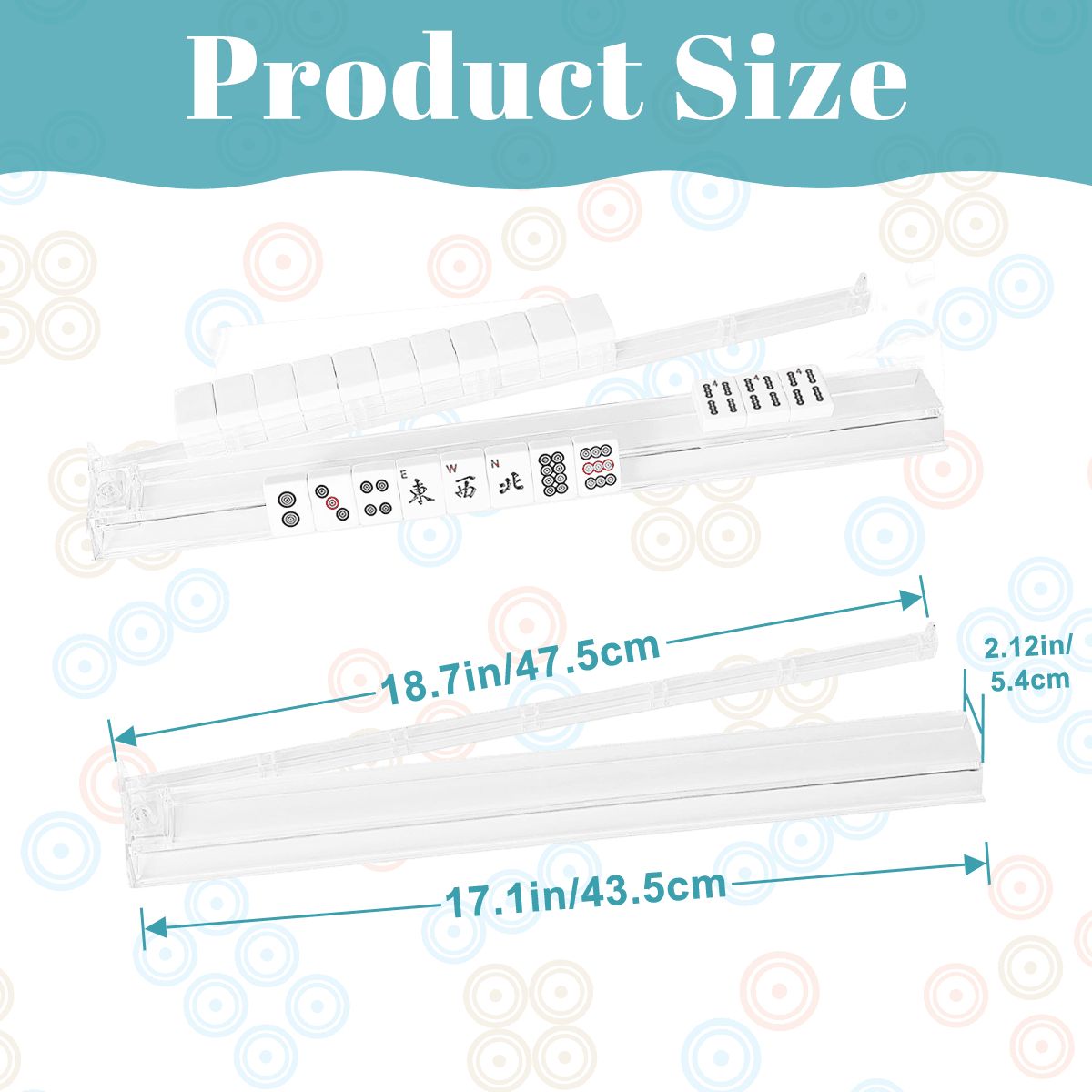 Watercolor Oyster Designed 4 Mahjong Tile Pusher Racks with Bag - Splash of Color Co.
