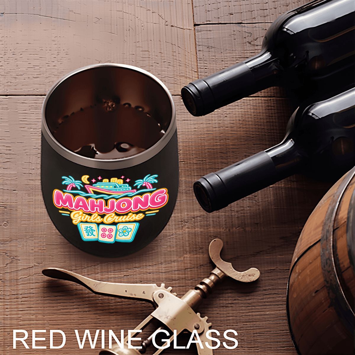 Mahjong Girls Cruise Egg - Shaped Tumbler - Splash of Color Co.