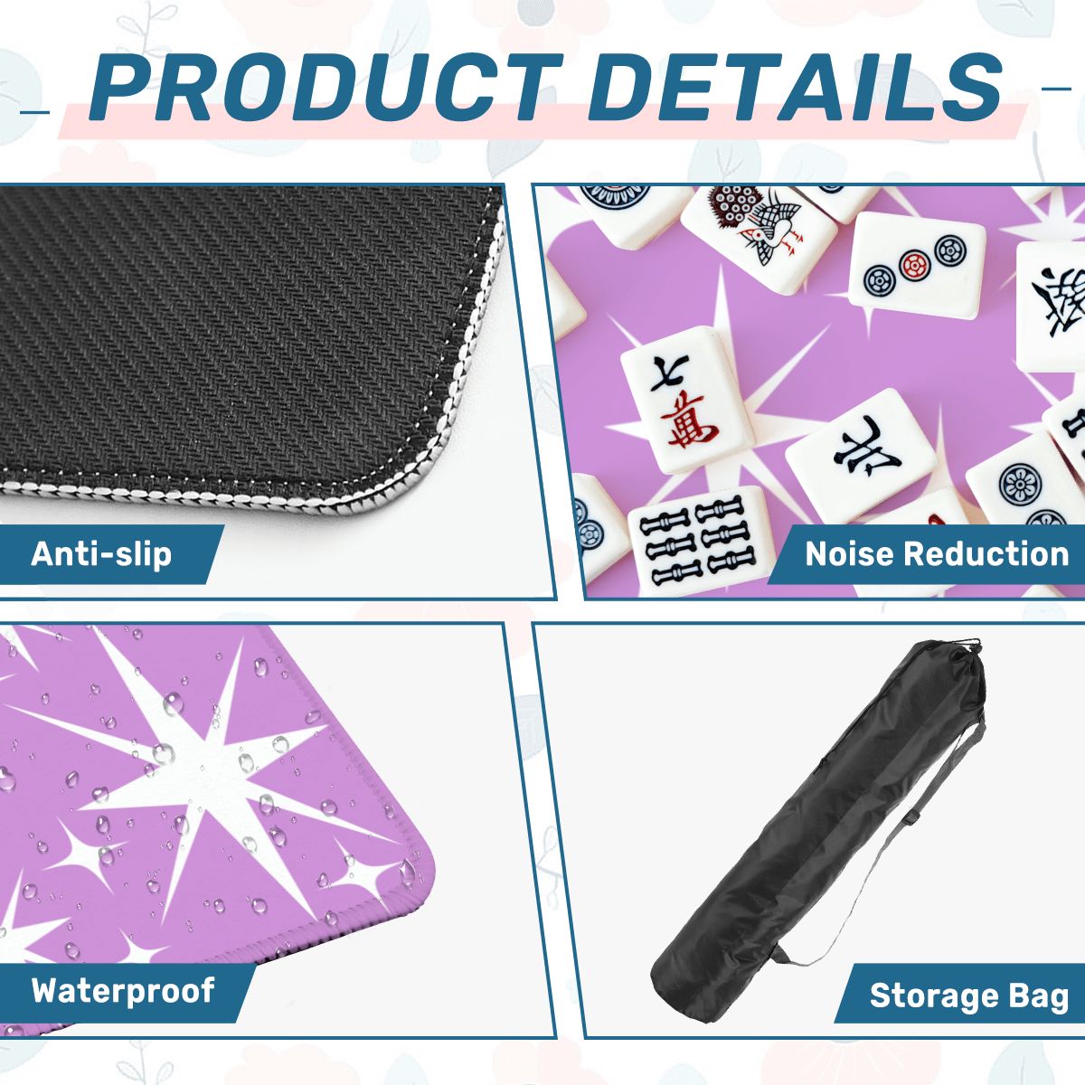 Lush Lavendar Starbrite Mahjong Mat - Splash of Color Co.