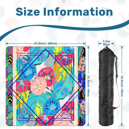 Capri Sunshine Floral Art Deco Mahjong Mat - Splash of Color Co.